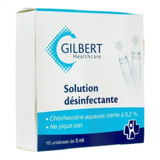 Gilbert Chlorhexidine aqueuse 0,2% 10 récipients unidoses de 5ml