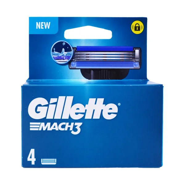 GILLETTE MACH 3 4 LAMES AFFUTEES DE RASOIR