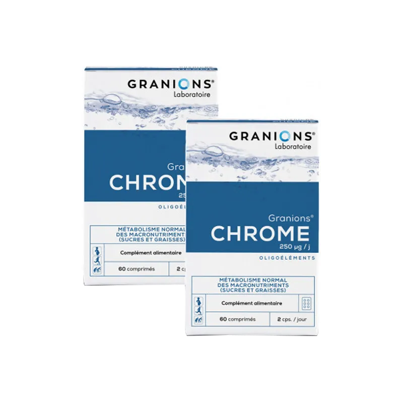 Granions Chrome 250 µg lot de 2 x 60 comprimés