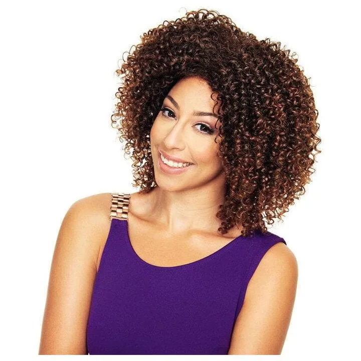 Sleek Yaya Synthetic Lace Parting Wig 10" - Kinky Jerry Curl