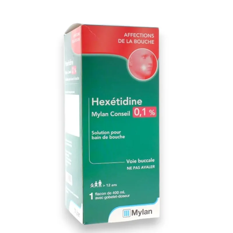 Hexétidine Mylan Conseil 0,1% Bain de Bouche 400ml