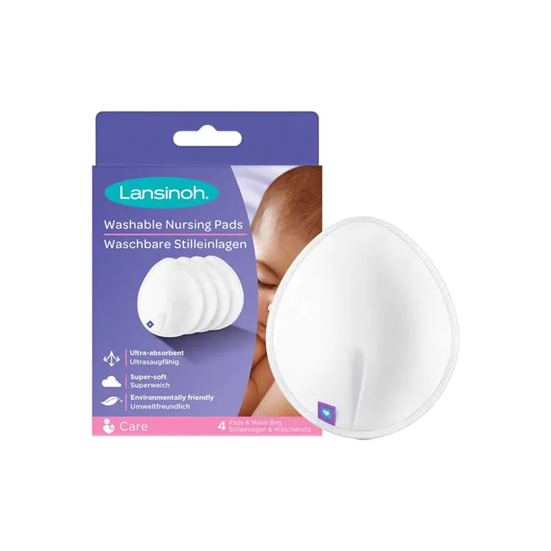 Lansinoh 4 coussinets d'allaitement lavables