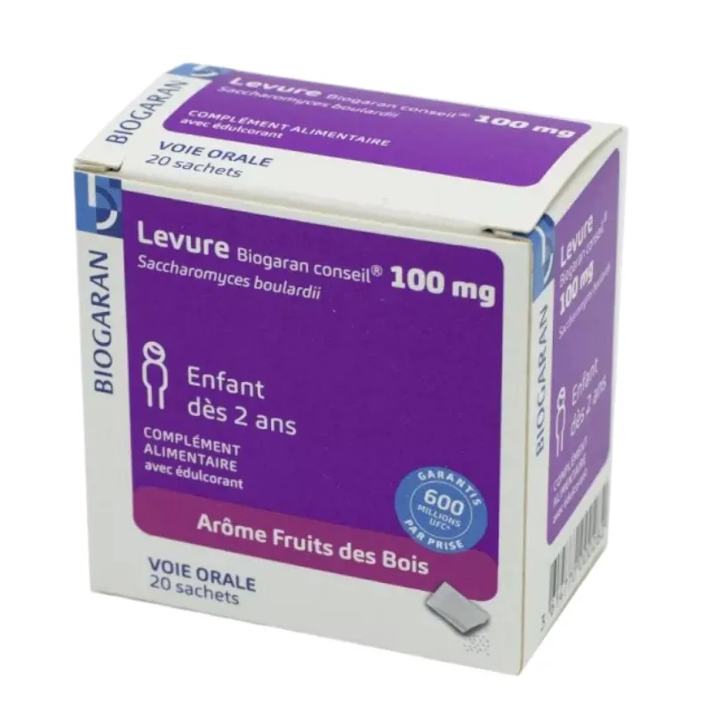 Levure Biogaran Conseil 100 mg - 20 sachets