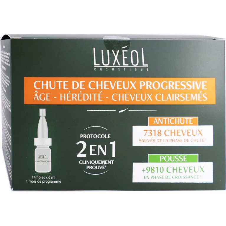 LUXEOL CHUTE DE CHEVEUX PROGRESSIVE 2 EN 1 14X6ML