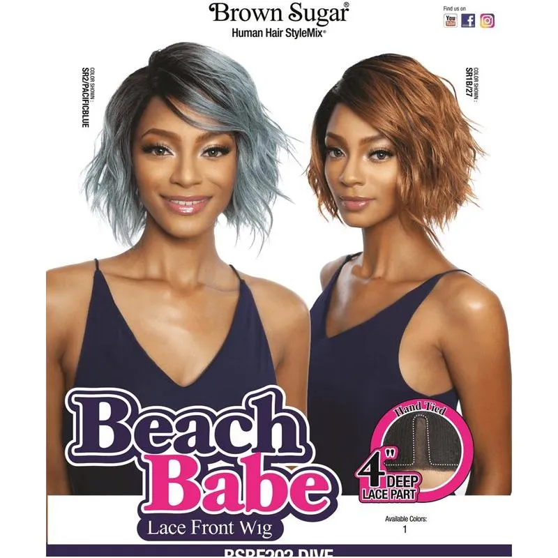 Brown Sugar Beach Babe Lace Front Wig Blended Human Hair Dive