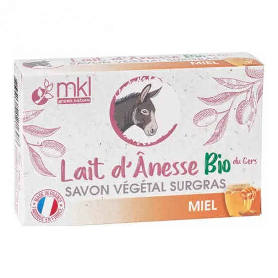 MKL Green Nature lait d'ânesse savon végétal surgras miel bio 100gr