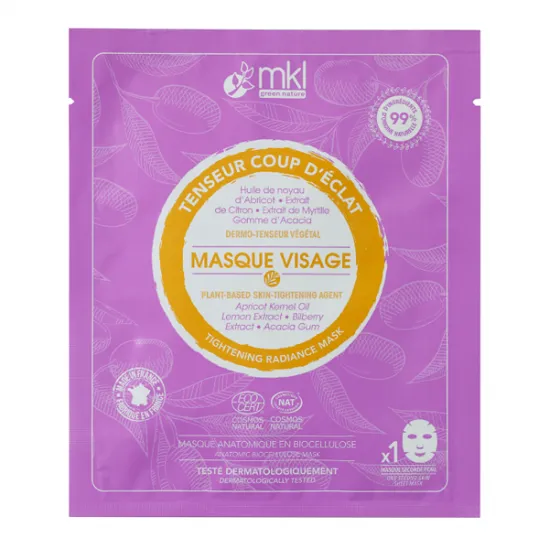 MKL Green Nature masque visage tenseur coup d'éclat
