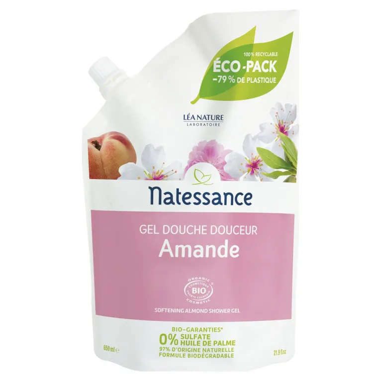 NATESSANCE RECHARGE GEL DOUCHE DOUCEUR AMANDE BIO 650ML