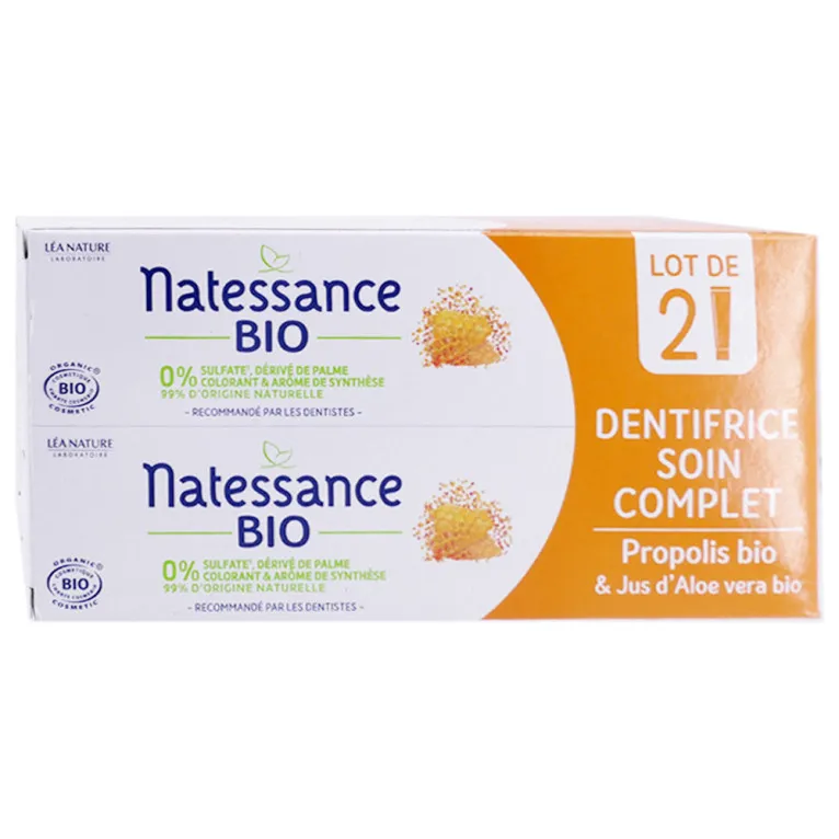 NATESSANCE BIO DENTIFRICE SOIN COMPLET 2X75ML