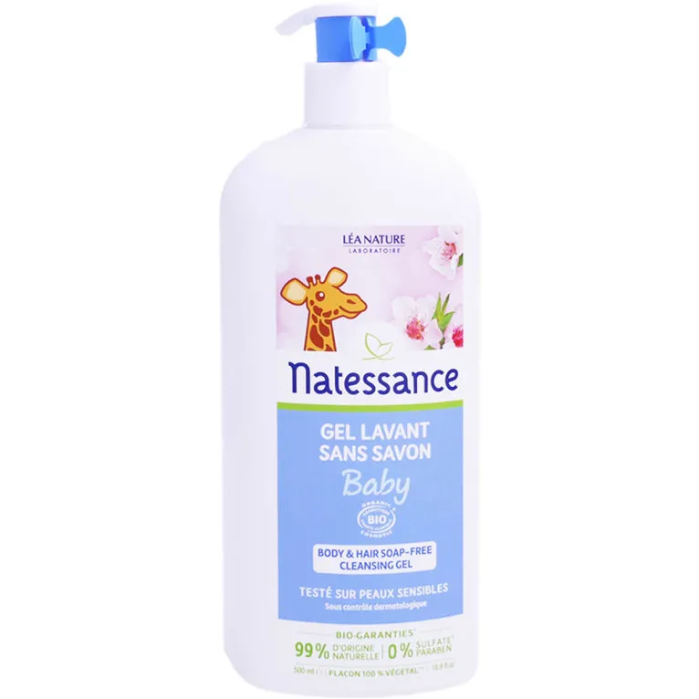 NATESSANCE BABY GEL LAVANT SANS SAVON BIO 500 ML