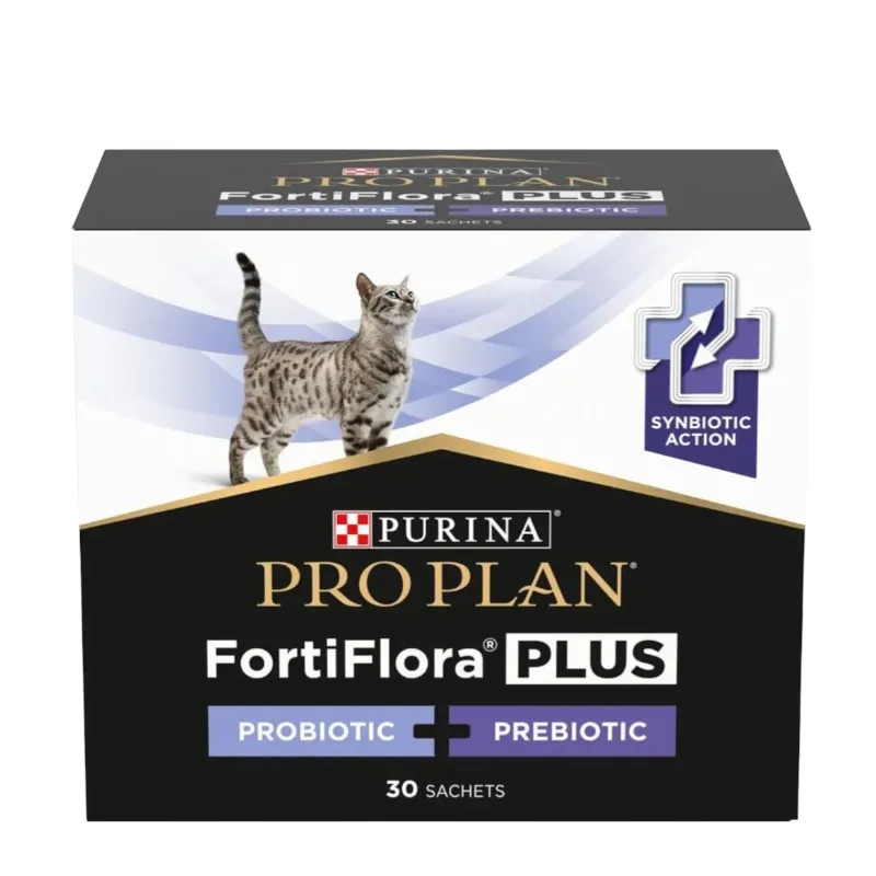 Purina FortiFlora Plus Chat – Probiotique & Prébiotique – 30 Sachets