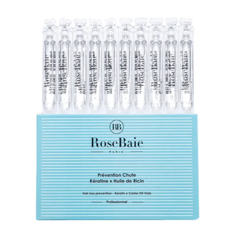 ROSE BAIE PREVENTION CHUTE KERATINE HUILE DE RICIN 10 FLACONS UNIDOSES