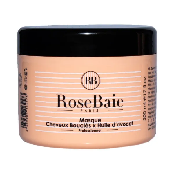 ROSE BAIE MASQUE CHEVEUX BOUCLES HUILE D'AVOCAT 500ML