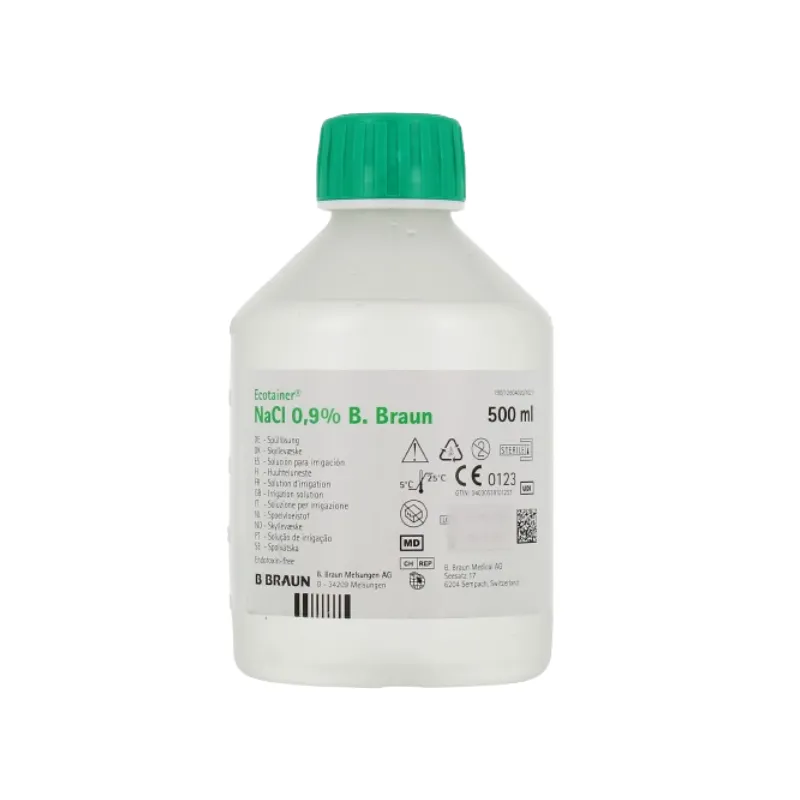 Sérum Physiologique Ecotainer NaCl 0.9% Bouteille 500ml