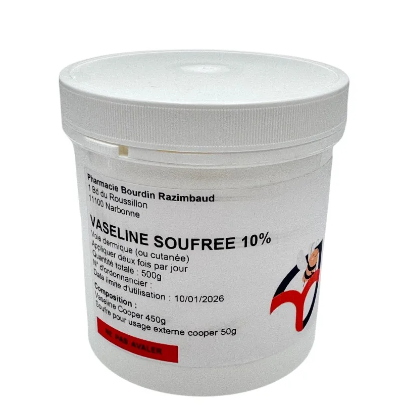 Vaseline Soufrée pour Chevaux – Protection et Soins de la Peau - 500ml