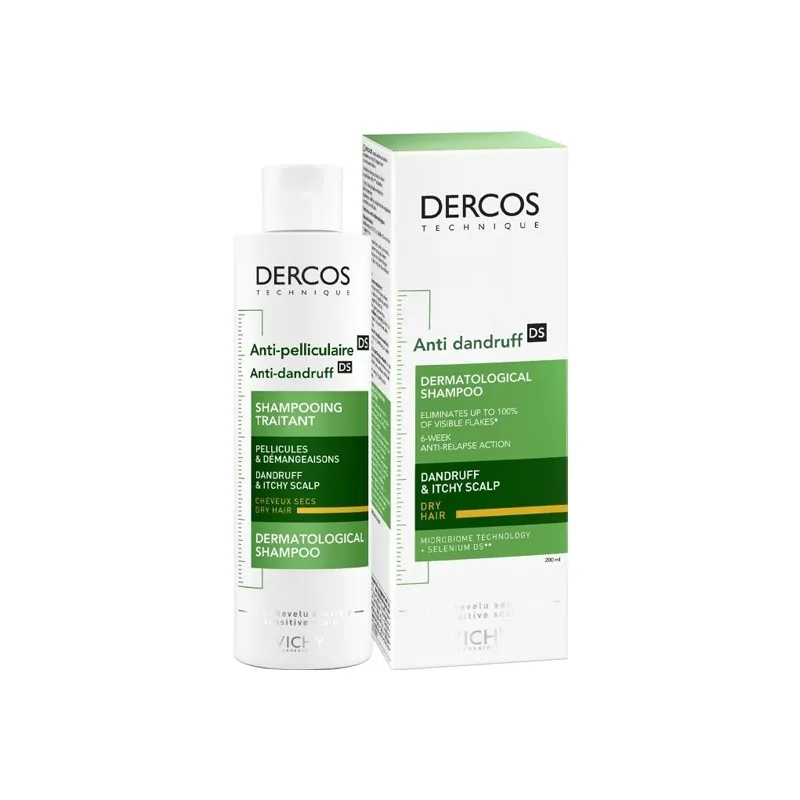 Vichy Dercos Anti-pelliculaire shampooing traitant cheveux secs 390ml