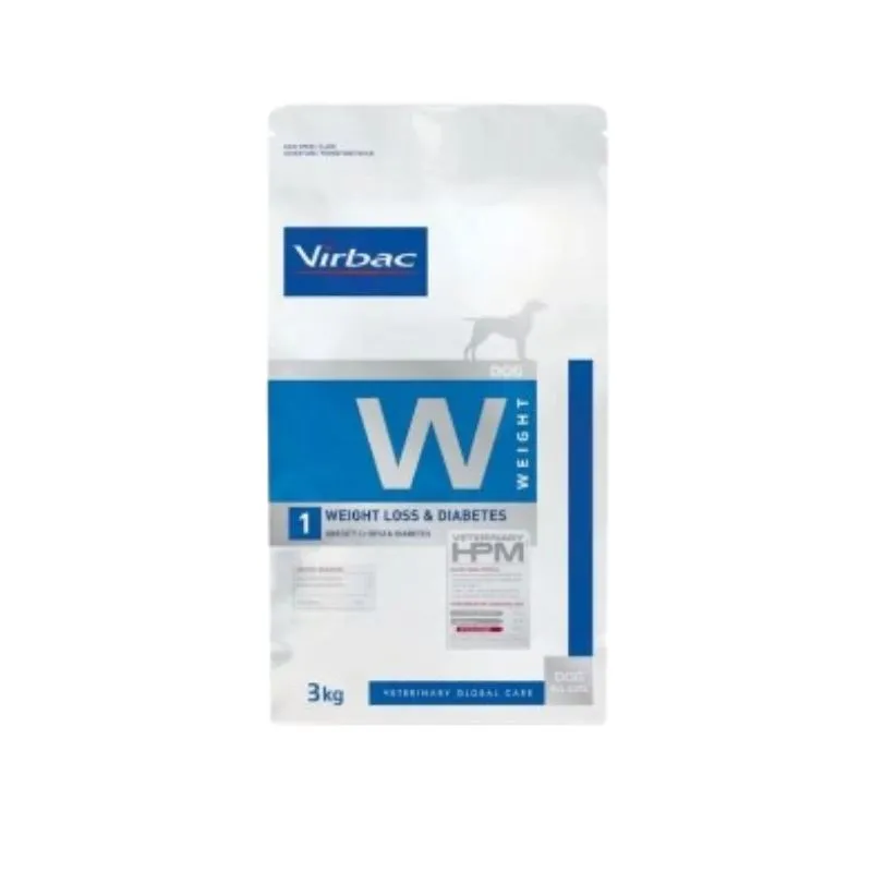 Virbac Veterinary Hpm Chien Diet W1 Weight Loss & Diabetes 3 Kg