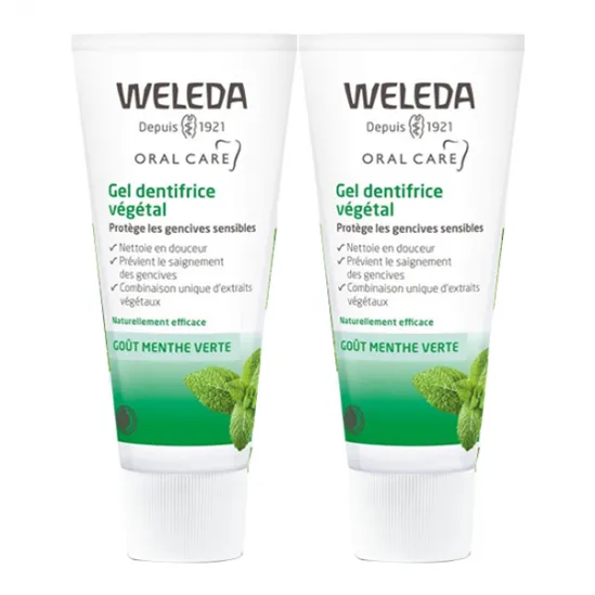 Weleda gel dentifrice végétal lot de 2x75ml