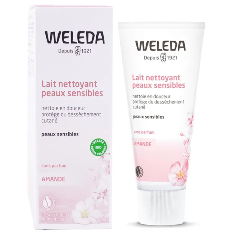 WELEDA BIO LAIT NETTOYANT PEAUX SENSIBLES AMANDE