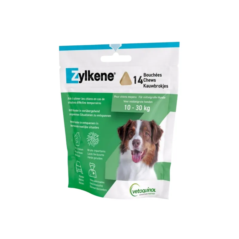 Zylkene Chew Vetoquinol 225mg (10-30kg) Chien 14 Bouchées