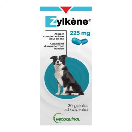 Zylkène Plus Vétoquinol 225mg (10-30kg) Chien 30 gélules