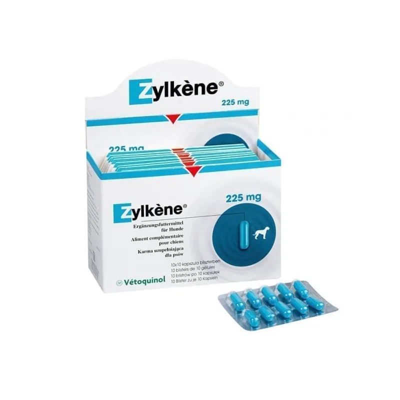 Zylkene Vetoquinol 225 MG (10-30 KG) Chien 100 Gelules