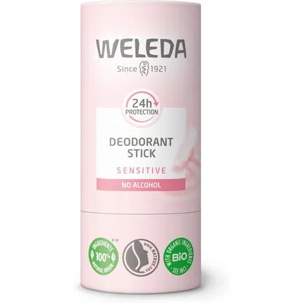 Weleda Deodorant Stick Sensitive Gentle Formula 24hr Protection 100% Natural Organic Vegan Unisexe
